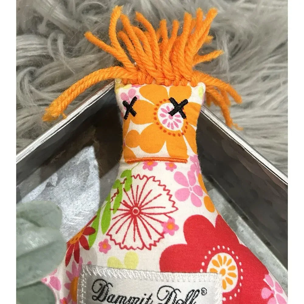 DAMMIT DOLL, Voodoo‎ Groovy Retro Flowers Floral Garden Pink 12